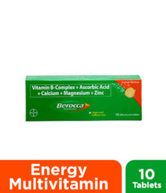 BEROCCA 10 TABLETS ORANGE FLAVOR