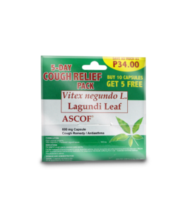 ASCOF FORTE CAPSULE 10 + 5 COUGH RELIEF PACK 600MG