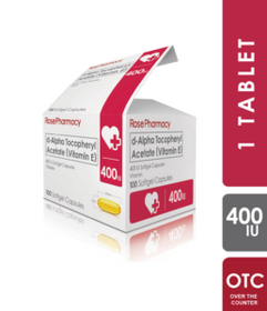 D-ALPHA VITAMIN E 400IU SOFTGEL CAPSULE – ROSE PHARMACY GENERICS